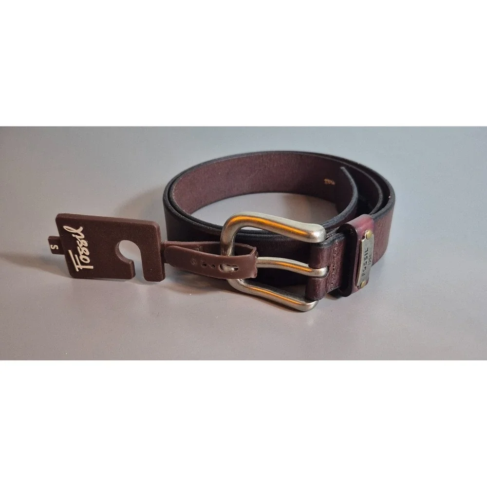 Fossil Mens Brown Leather Belt Small 31
